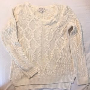 NWOT Off white/cream cable knit sweater